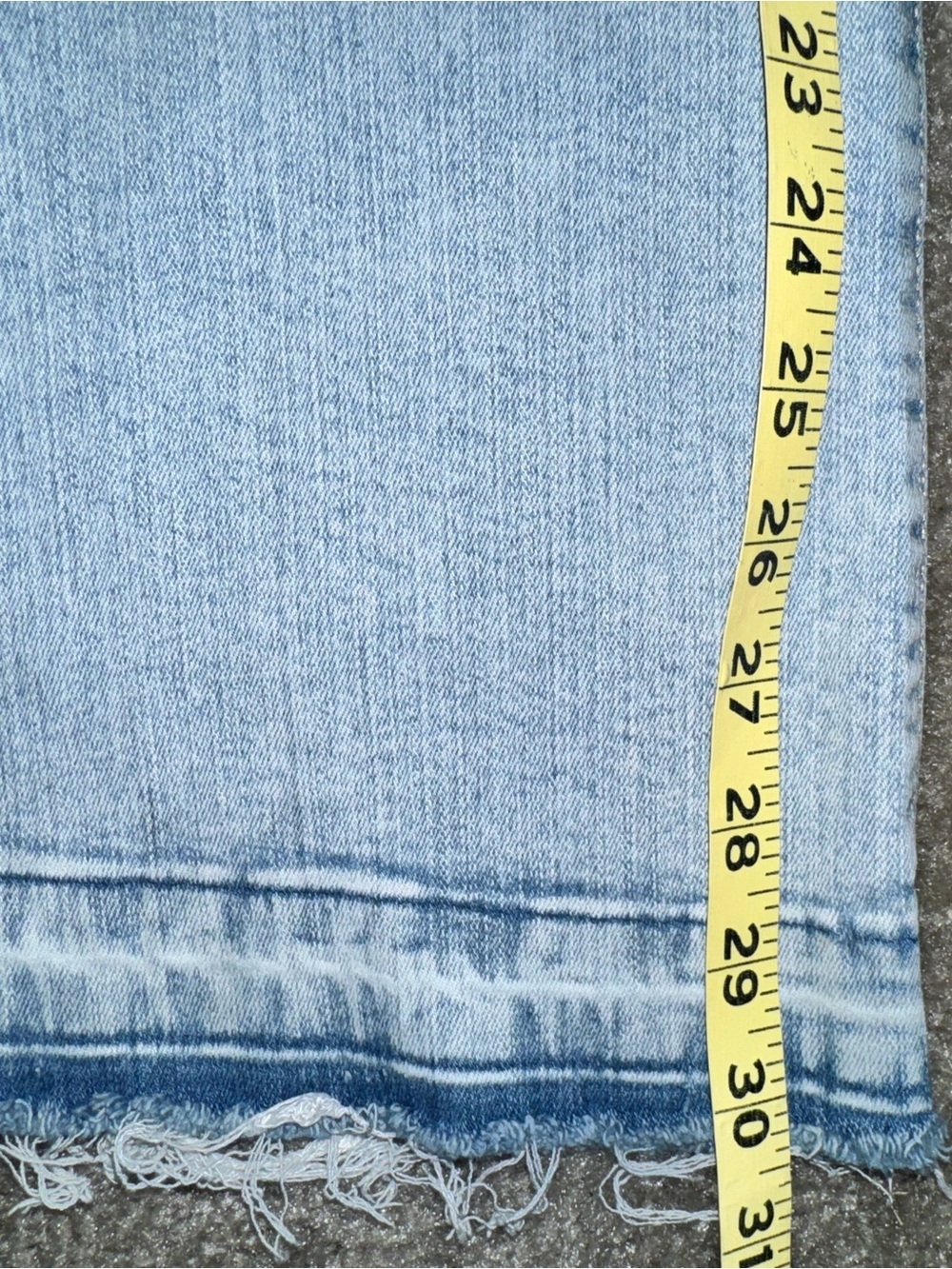 Aeropostale Light Blue low rise Flared Jeans Raw Hem (altered) 4 short - Picture 10 of 15